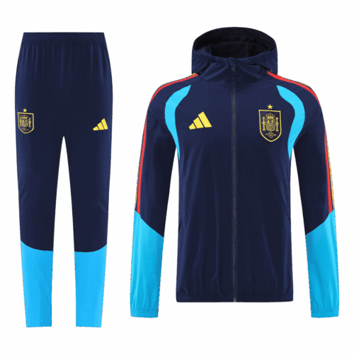 Spain Hoodie Tracksuit 2026 Blue&Black