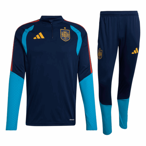 Spain 1/4 Zip Tracksuit 2026 Kids Navy